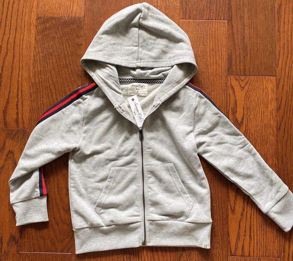 NEW Sovereign Code Zip-up Boys Sweater Size 6 Gray